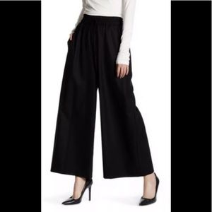 Anne Klein drawstring wise leg pants black 8